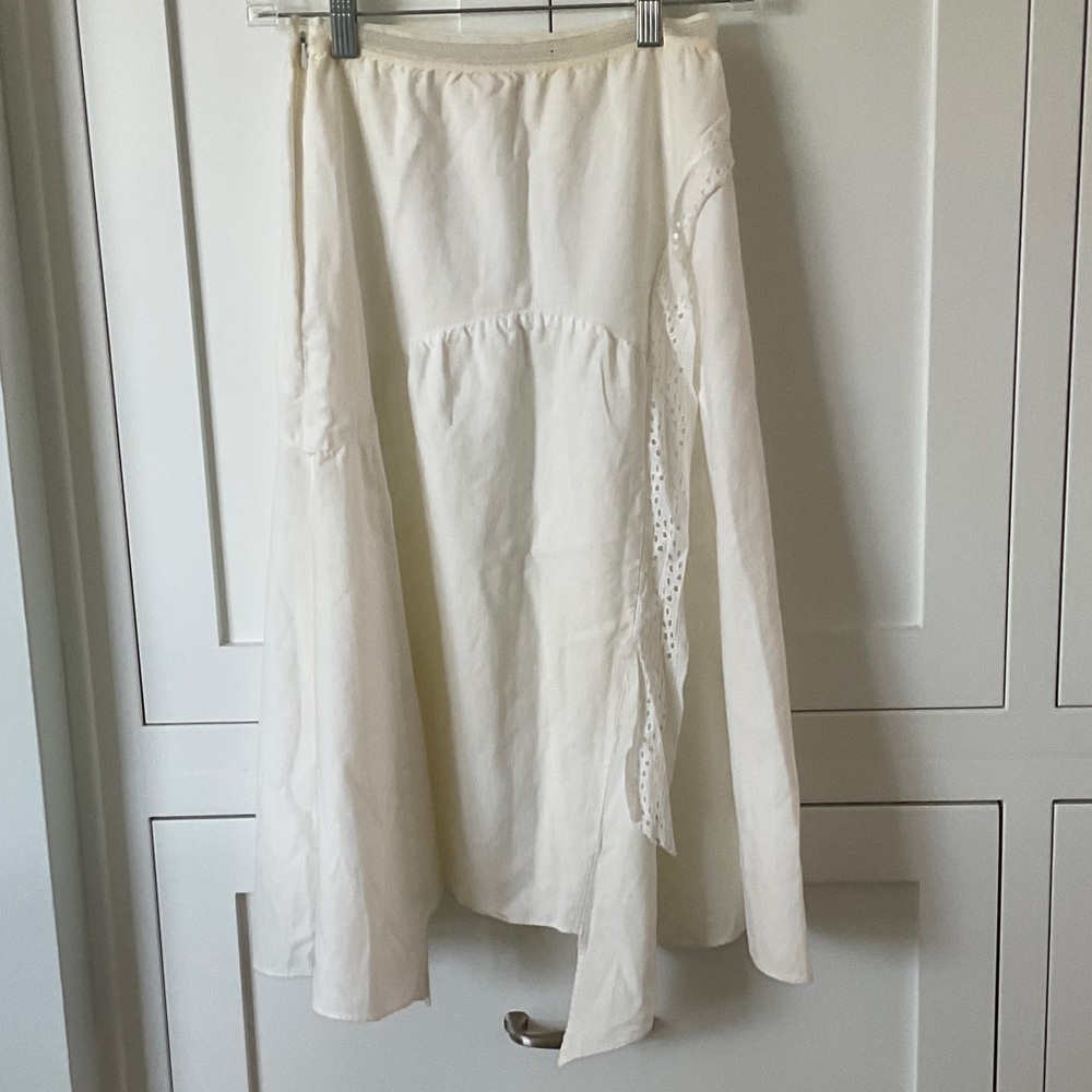 Rebecca Taylor Cream Asymmetrical Skirt
